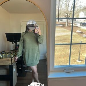 Amazing Lace Olive Long Sleeve Dress